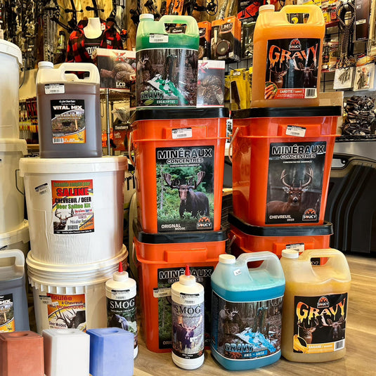 Une boutique de chasse complète