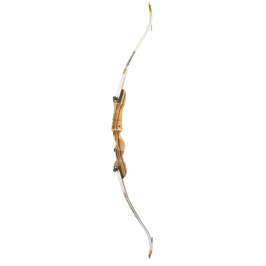 Image of a PSE Plus Arc Recourbé Razorback 62-inch bow, showcasing its sleek design and craftsmanship, ideal for archery enthusiasts.