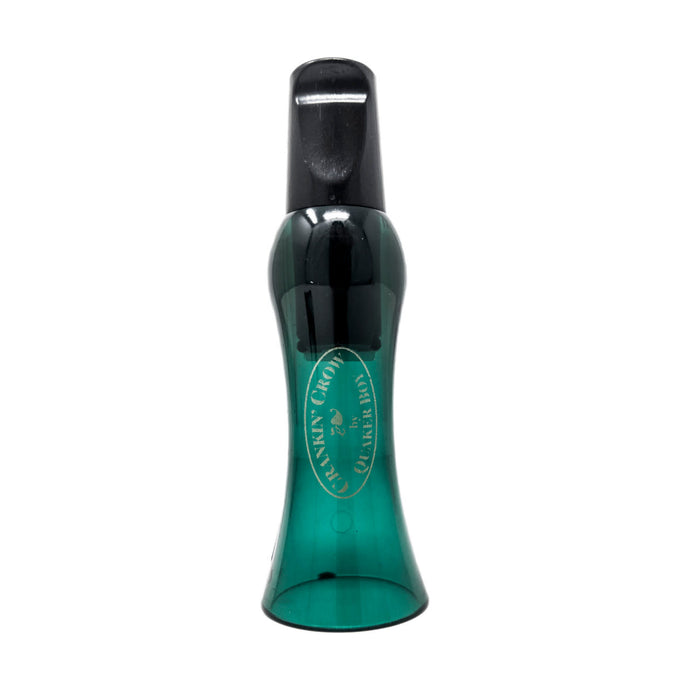Quaker Boy Crankin Crow Gobbler Locator turkey call, featuring a sleek design and realistic sound capabilities, ideal for attracting wild turkeys during hunting season.