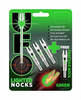 nock illumine ufo 4mm vert .166 id - paquet de 4