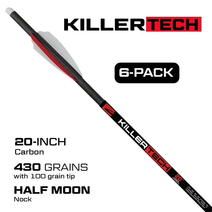 Six-pack of Killer Instinct Plus Flèches Killertech, featuring vibrant packaging and sleek design, ideal for enhancing performance.