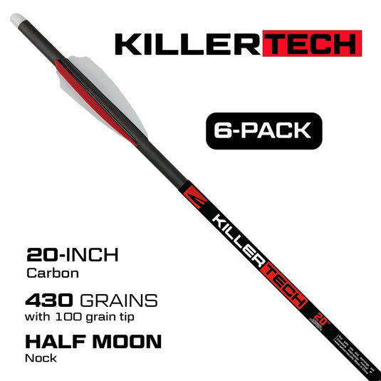 Six-pack of Killer Instinct Plus Flèches Killertech, featuring vibrant packaging and sleek design, ideal for enhancing performance.