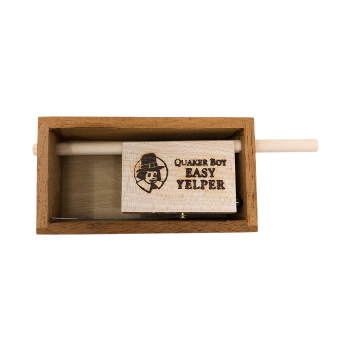 Quaker Boy Easy Yelper turkey call, designed for effective turkey hunting, featuring a sleek design and user-friendly operation.