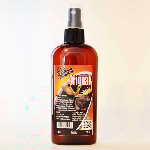 Ferme Monette Original Orignak 100 ml spray bottle with 12 capsules, showcasing a natural and organic product for wellness.