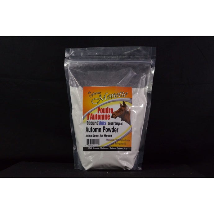 Ferme Monette Autumn Powder Anise Scent for Moose 1540: A captivating blend of earthy autumn hues and the warm, aromatic essence of anise, evoking a serene woodland scene with a majestic moose amidst falling leaves.