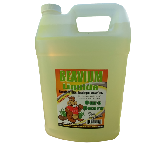 4-liter container of Beavium Liquide 1590 alongside Ferme Monette products, showcasing premium agricultural solutions for enhanced crop yield.