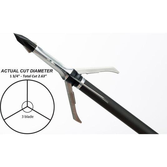 Grim Reaper broadhead paired with a 100-grain Razortip hunting point, showcasing a sleek design ideal for precision and performance in archery.