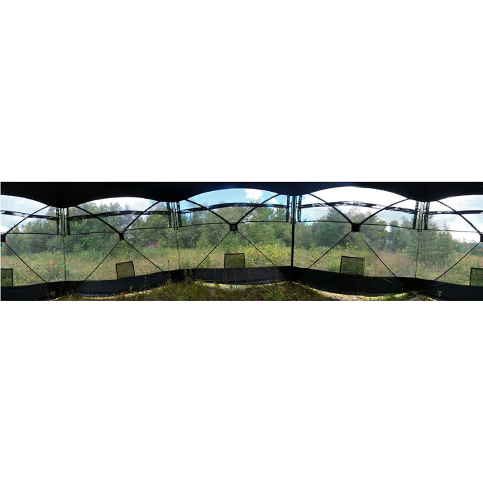 HuntNuh Plus Deluxe Ground Blind with 360° See-Through Design, ideal for hunting and outdoor activities.