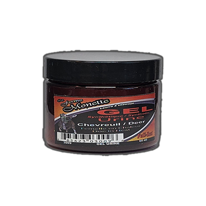Ferme Monette female deer heat urine gel 3009, 75ml bottle for attracting deer during hunting.