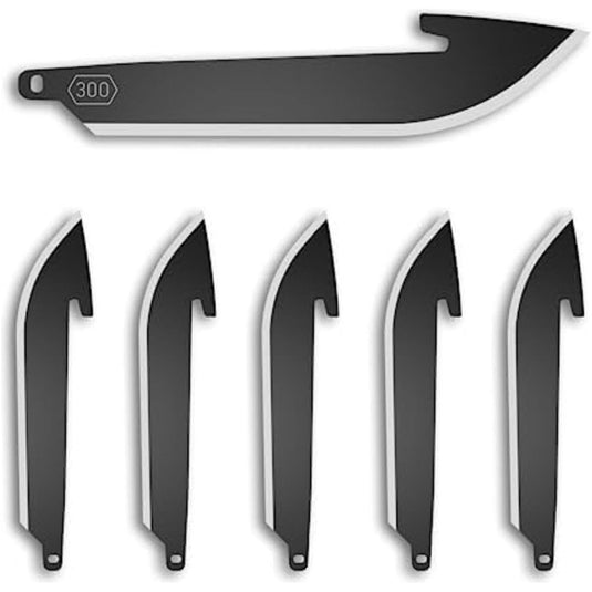 Outdoor Edge Plus replacement blades 6 pack, featuring durable and sharp blades designed for outdoor cutting tasks.