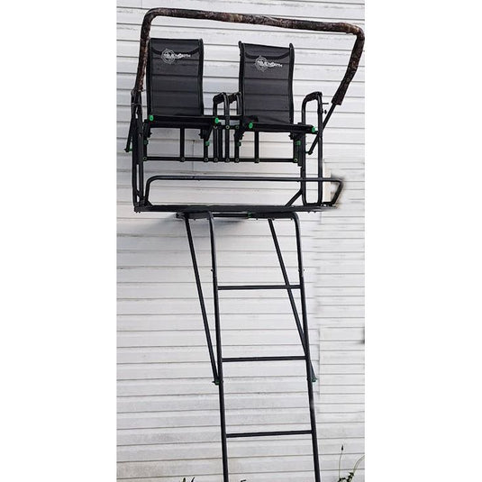 True North Treestands Mirador TNT Apprentice Pro, showcasing a sturdy and comfortable hunting treestand designed for optimal visibility and safety in outdoor environments.