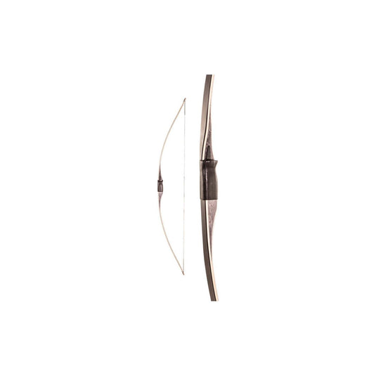 Bear Archery Montana Longbow, right-handed, 40lb, in a rich brown finish, showcasing its elegant design and craftsmanship.