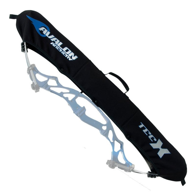 Image of Avalon Archery Plus bow case featuring a Tec X cam and string, showcasing its durable design and protective features for archery equipment.