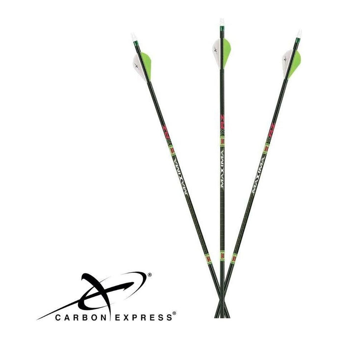 Carbon Express Maxima XRZ arrows, 150 spine, pack of 6, featuring advanced carbon technology for enhanced accuracy and performance.