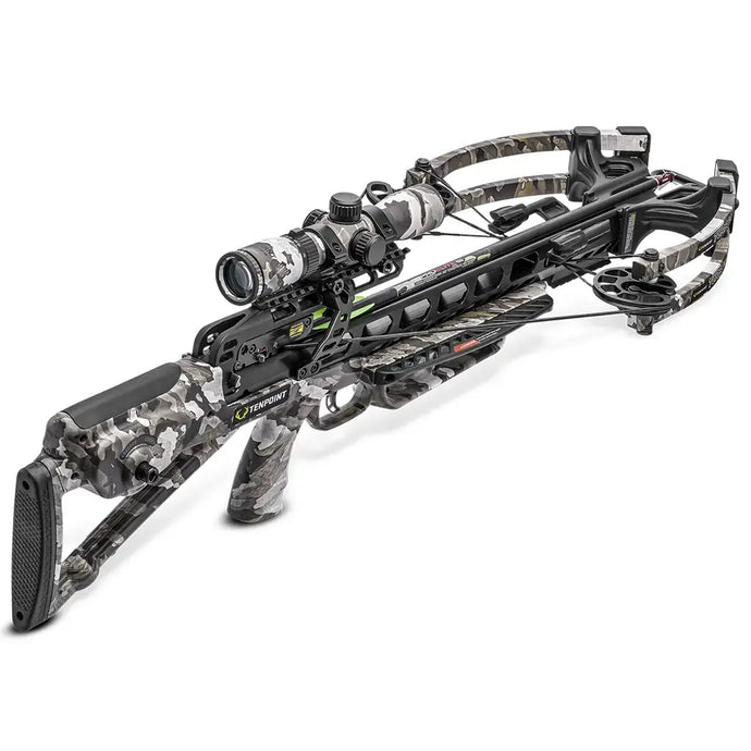 Tenpoint Turbo X Vektra crossbow featuring advanced technology, sleek design, and precision engineering for optimal performance in hunting and target shooting.