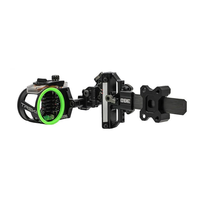 Image of a CBE plus Mire Trek Pro right-handed sight with .019 pins, showcasing precision and clarity for archery enthusiasts.