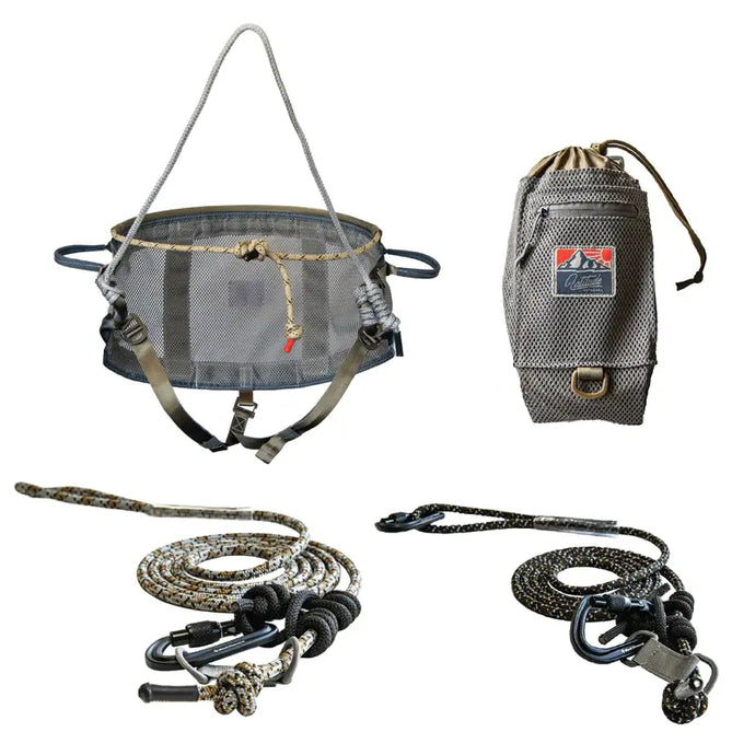 Latitude Outdoors Classic 2 Starter Kit with 10mm ropes, featuring durable climbing gear and accessories for outdoor adventures.