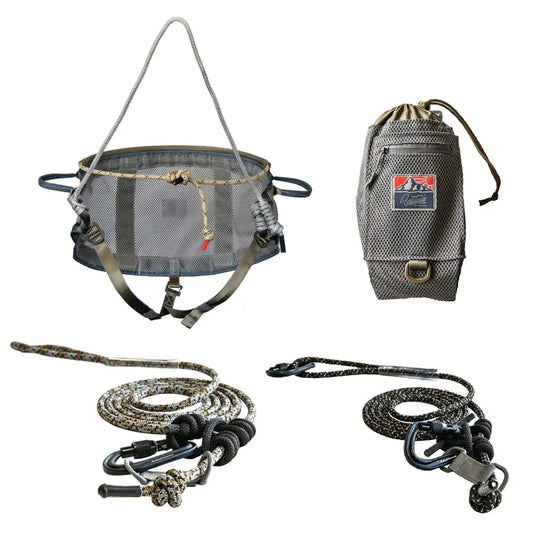 Latitude Outdoors Classic 2 Starter Kit with 10mm ropes, featuring durable climbing gear and accessories for outdoor adventures.