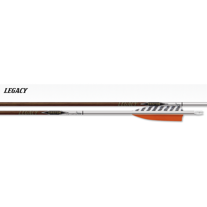 Easton Plus Flèches Legacy Fred Eichler 5mm, pack of 6, featuring 4-inch natural feathers.
