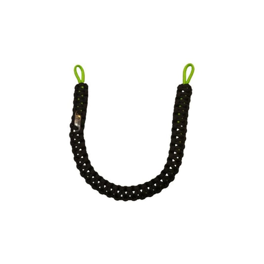 Les Produits Sam Hunting featuring a black and neon green wrist strap, showcasing a stylish and functional design for outdoor enthusiasts.