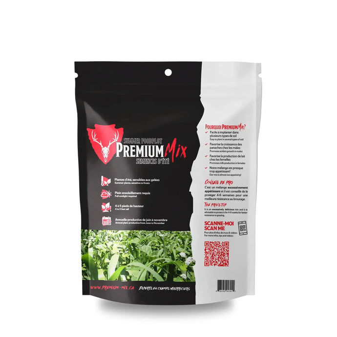 Premium-Mix plus Semences d'été: a vibrant blend of summer seeds showcasing a variety of colorful flowers and lush greenery, perfect for enhancing any garden.