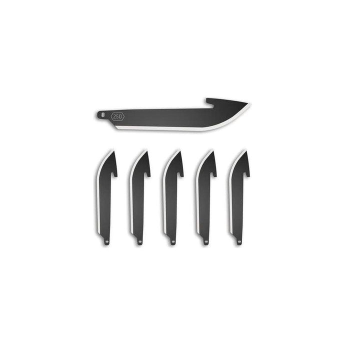 Outdoor Edge Plus replacement blades 6 pack, model 220, featuring durable, sharp blades designed for outdoor cutting tasks.