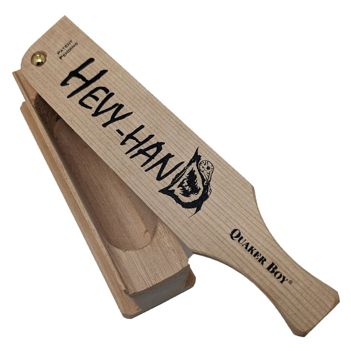 Quaker Boy Heavy Hand turkey call, designed for wild turkey hunting, featuring a durable construction and realistic sound production.