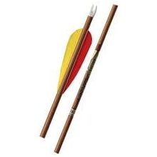 Easton Plus Flèches Axis Traditional 5mm Carbon Arrows with Natural Fletching - Pack of 6
