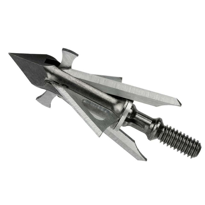 Muzzy Plus Trocar 100gr hunting broadheads, pack of 3, featuring sharp tips for precision and performance in archery.