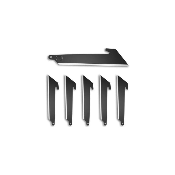 Outdoor Edge utility blades, 3.0 inches, black oxide finish, pack of 6.