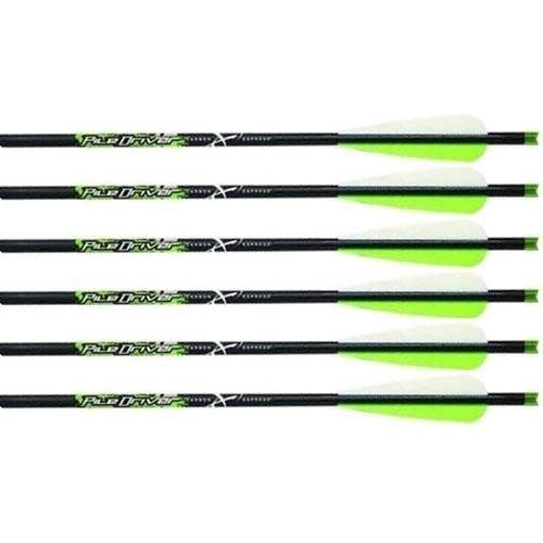 Carbon Express Piledriver 20-inch crossbow bolt with Flèche d'arbalète design, showcasing its durable construction and precision engineering for optimal performance.
