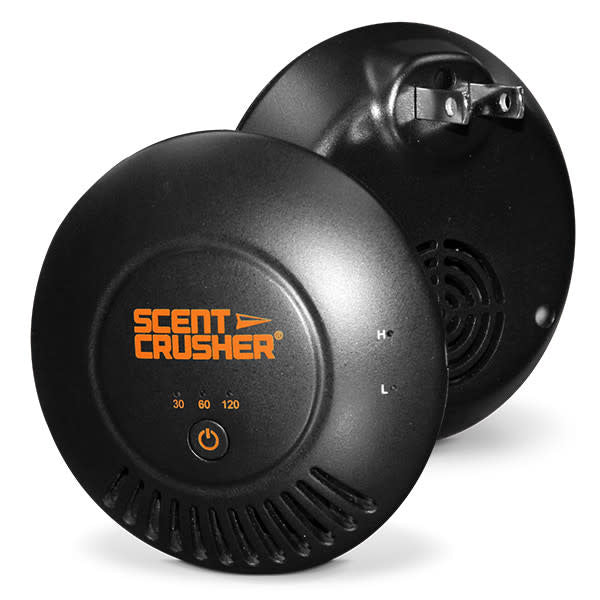 Scent Crusher Plus Halo Series Ozone Room Clean device designed for odor elimination and air purification in a modern setting.