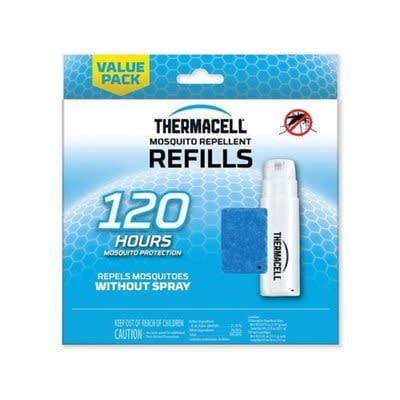 Thermacell Plus insect repellent system for mosquitoes, providing 120 hours of effective zone protection.