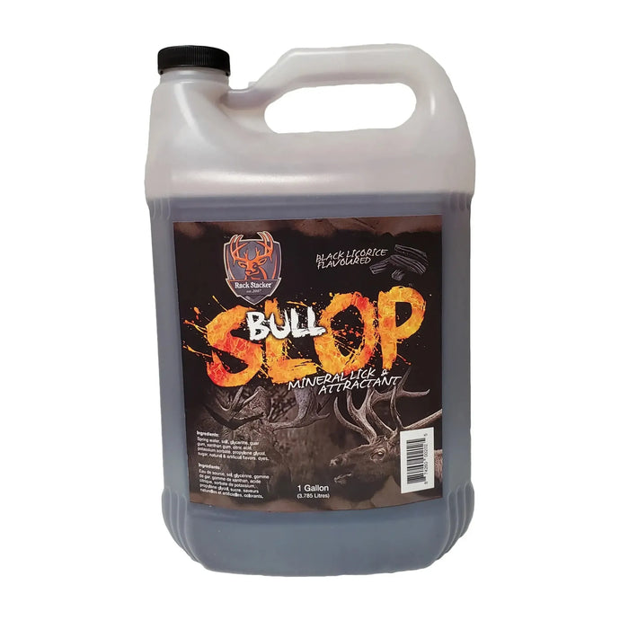 An artistic arrangement of Rack Stacker and Bull Slop licorice flavor, showcasing the vibrant packaging and textures of the products against a contrasting background.
