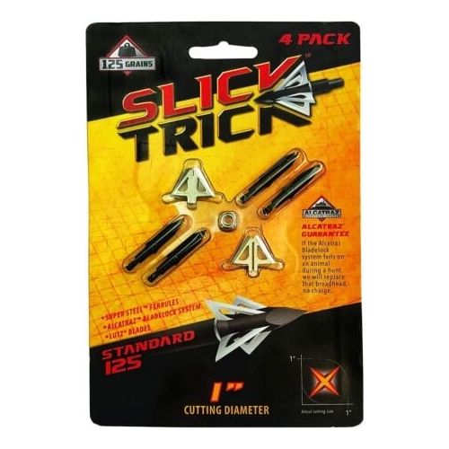 Slick Trick Standard 125gr. hunting broadheads, pack of 4, featuring precision-engineered design for optimal performance in archery.