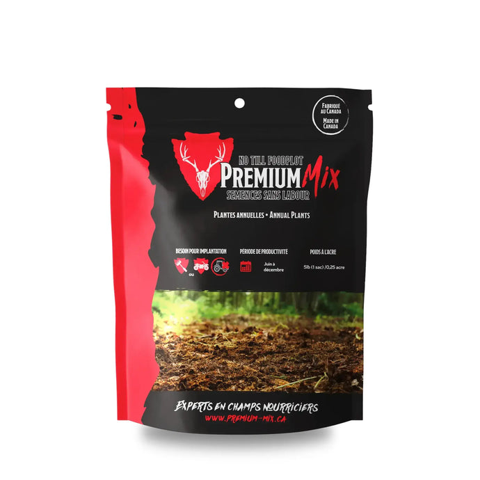 Premium-Mix plus Semences Sans Labour: A vibrant blend of high-quality seeds designed for no-till farming, showcasing lush green plants thriving in a sustainable agricultural environment.