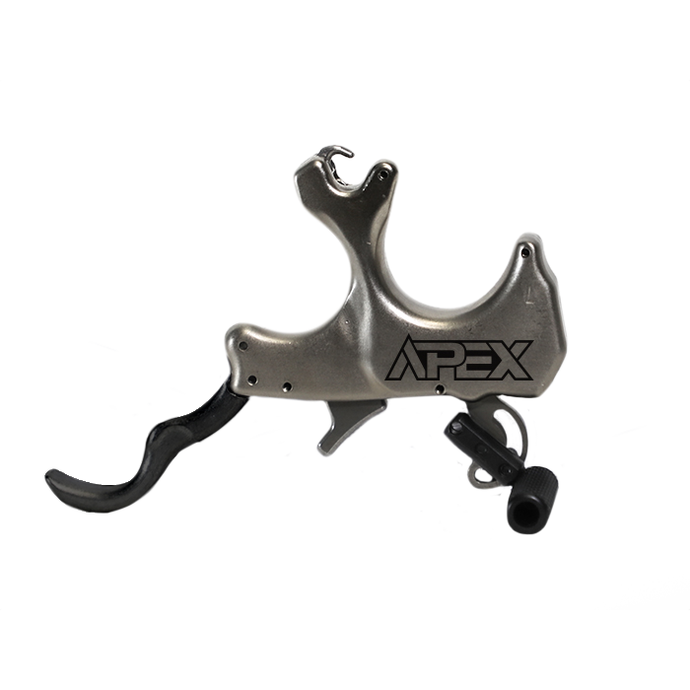 Scott Archery Plus Apex thumb trigger release aid in medium size, showcasing its ergonomic design and precision engineering for archery enthusiasts.