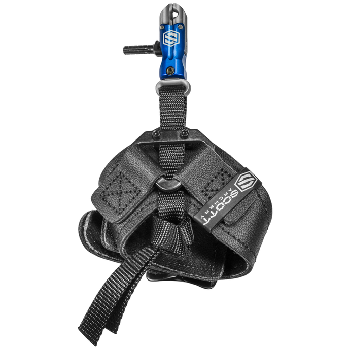 Scott Archery Plus Hero-X Blue release aid featuring a sleek design and ergonomic grip, ideal for precision archery.