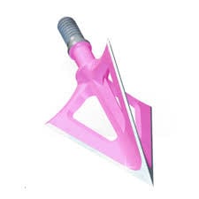 Close-up of G5 Plus Pointes de Chasse Montec Rose 100gr broadheads, showcasing their sleek design and sharp blades, ideal for precision hunting.