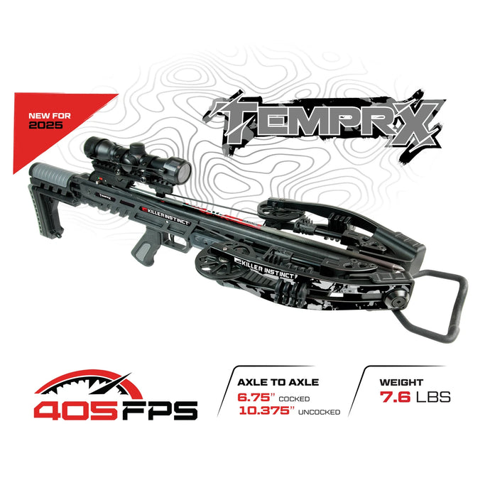 Dynamic action scene featuring a character from Killer Instinct wielding a futuristic arbalète, showcasing intense combat and vibrant visuals.