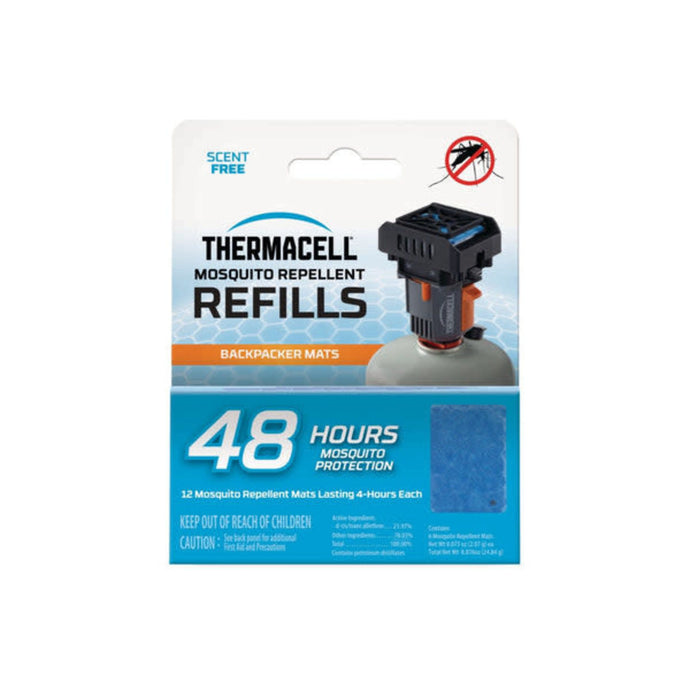 Thermacell Backpacker Mosquito Repellent System with Plus Recharges, providing up to 48 hours of effective mosquito protection in an outdoor setting.