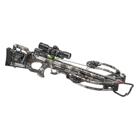 Tenpoint Plus Arbalete Titan ACU-50 crossbow with de-cocking feature, showcasing its sleek design and advanced technology for precision shooting.