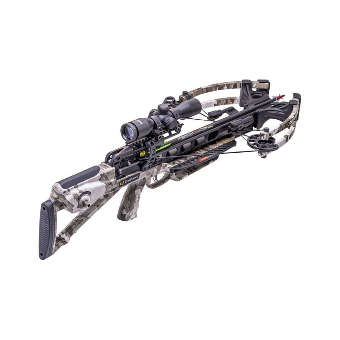 Tenpoint Venom X Vektra crossbow featuring a sleek design, advanced optics, and precision engineering, ideal for hunting and target shooting.
