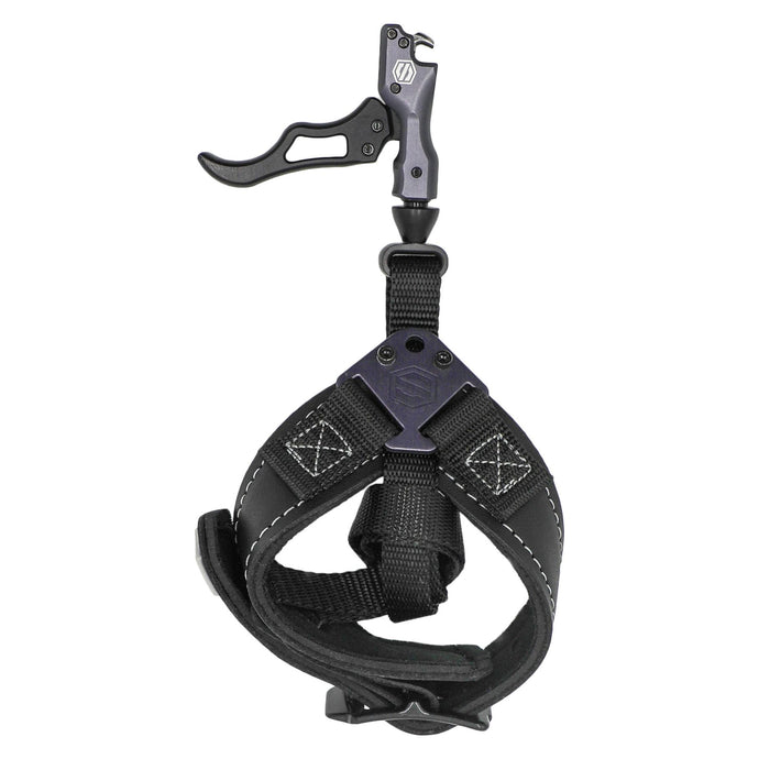 Scott Archery release aid with a trigger mechanism, showcasing precision engineering and ergonomic design for archery enthusiasts.