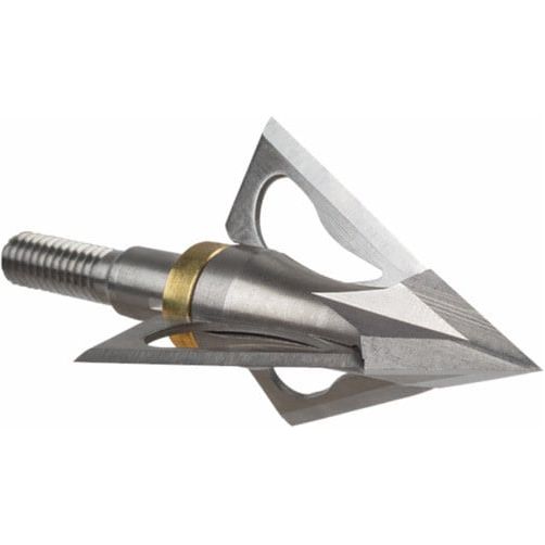 Wac'em Plus WAC'EM FIXES 3-LAMES POINTES DE CHASSE 100 gr. - Paquet de 3, featuring three fixed blade broadheads designed for hunting, showcasing sharp blades and durable construction.