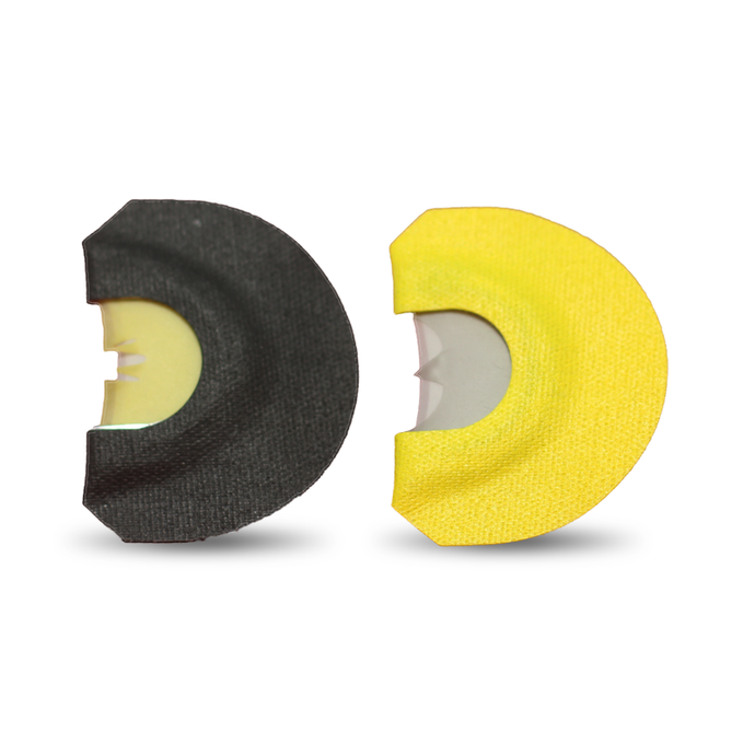 Recall Designs black and yellow diaphragm with box, showcasing a modern and sleek design.